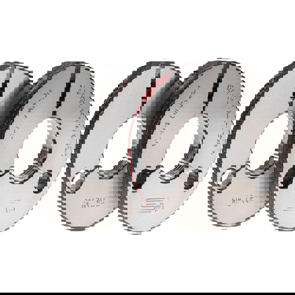 Threaded Ring Gage: 1-14 Thread, Class 2A, Go & No Go