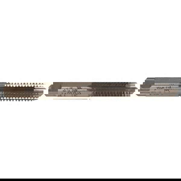 Spiral Point Tap: M5x0.80 Metric Coarse, 2 Flutes, Plug, 6H Class of Fit, High Speed Steel, Bright Finish