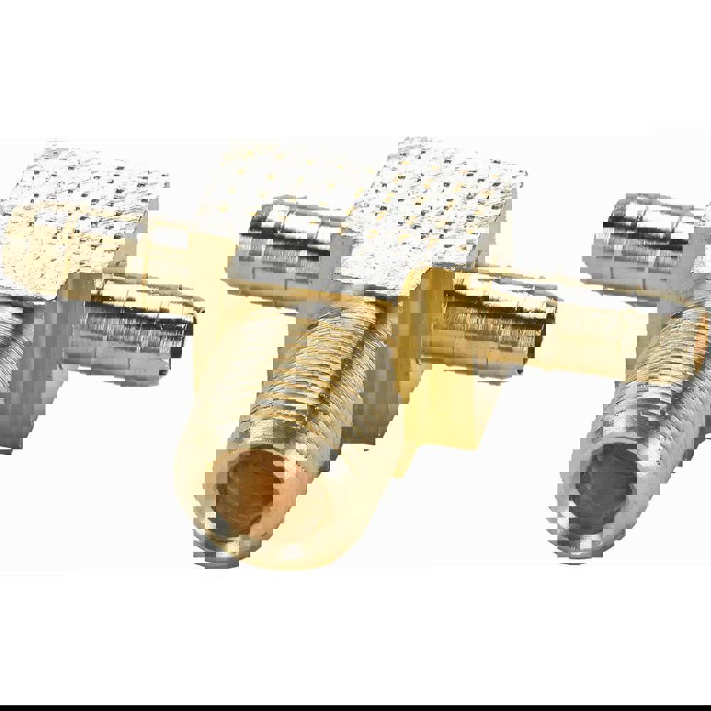 Barbed Tube Male Branch Tee: Multiple Barbs, 1/4-18