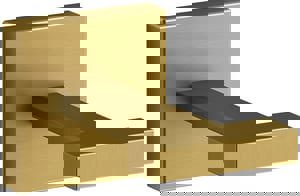 1-Hook Robe Hook in Vibrant Brushed Moderne Brass