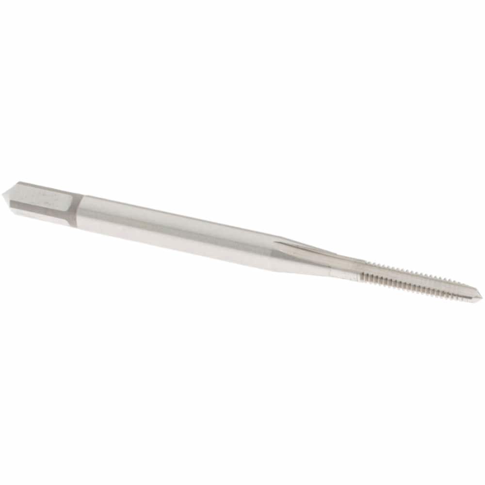 Straight Flute Tap: M2x0.4 Metric Coarse, 3 Flute, Plug Chamfer, 2B Class of Fit, HSS, Bright/Uncoated Finish