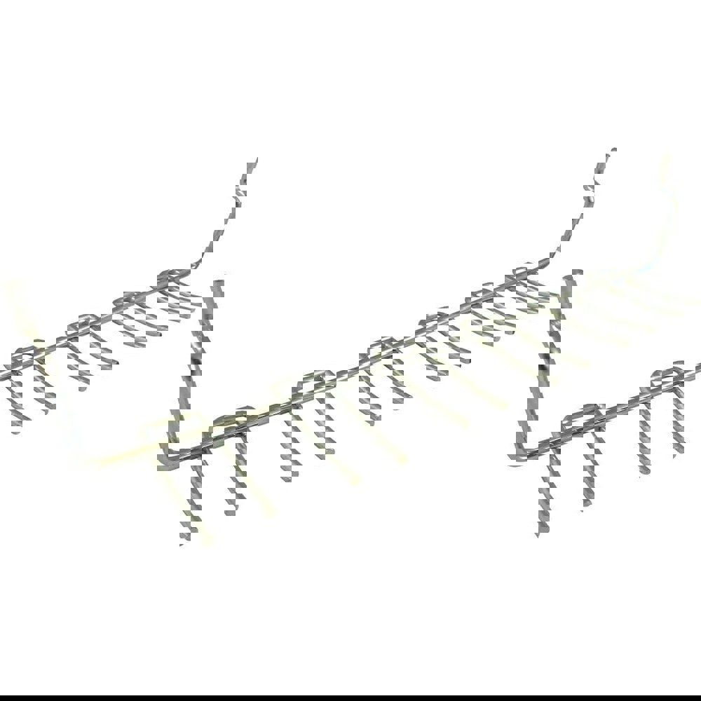 Pegboard Hooks; Hook Type: Multiple Tool Rack ; Mount Type: Pegboard ; Material: Metal ; Projection: 1.75in ; Finish: Zinc-Plated ; For Peg Hole Diameter: 0.25in