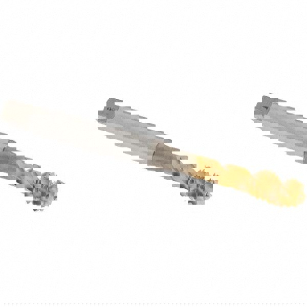 Spiral Flute Tap: 5/16-18, UNC, 3 Flute, Modified Bottoming Chamfer, 2B Class of Fit, Vanadium High-Speed Steel, TiN Finish