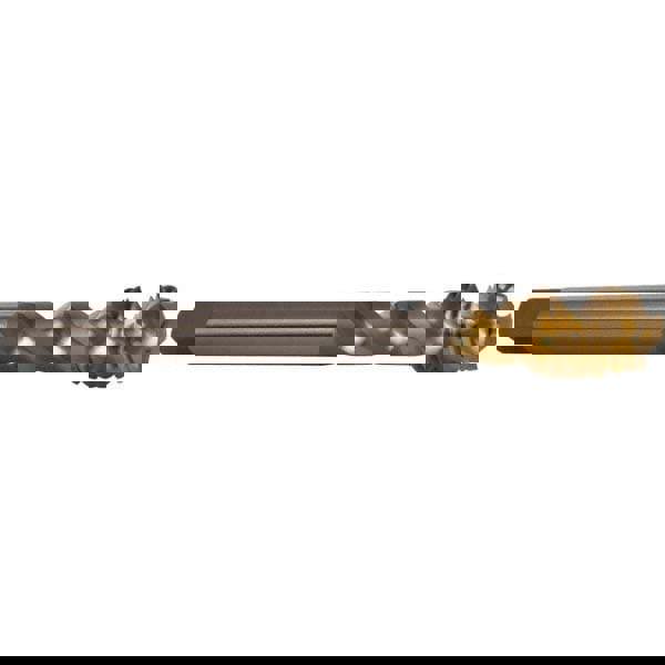 Spiral Flute Tap: 1/2-13, UNC, 3 Flute, Modified Bottoming Chamfer, 2B Class of Fit, Vanadium High-Speed Steel, TiN Finish