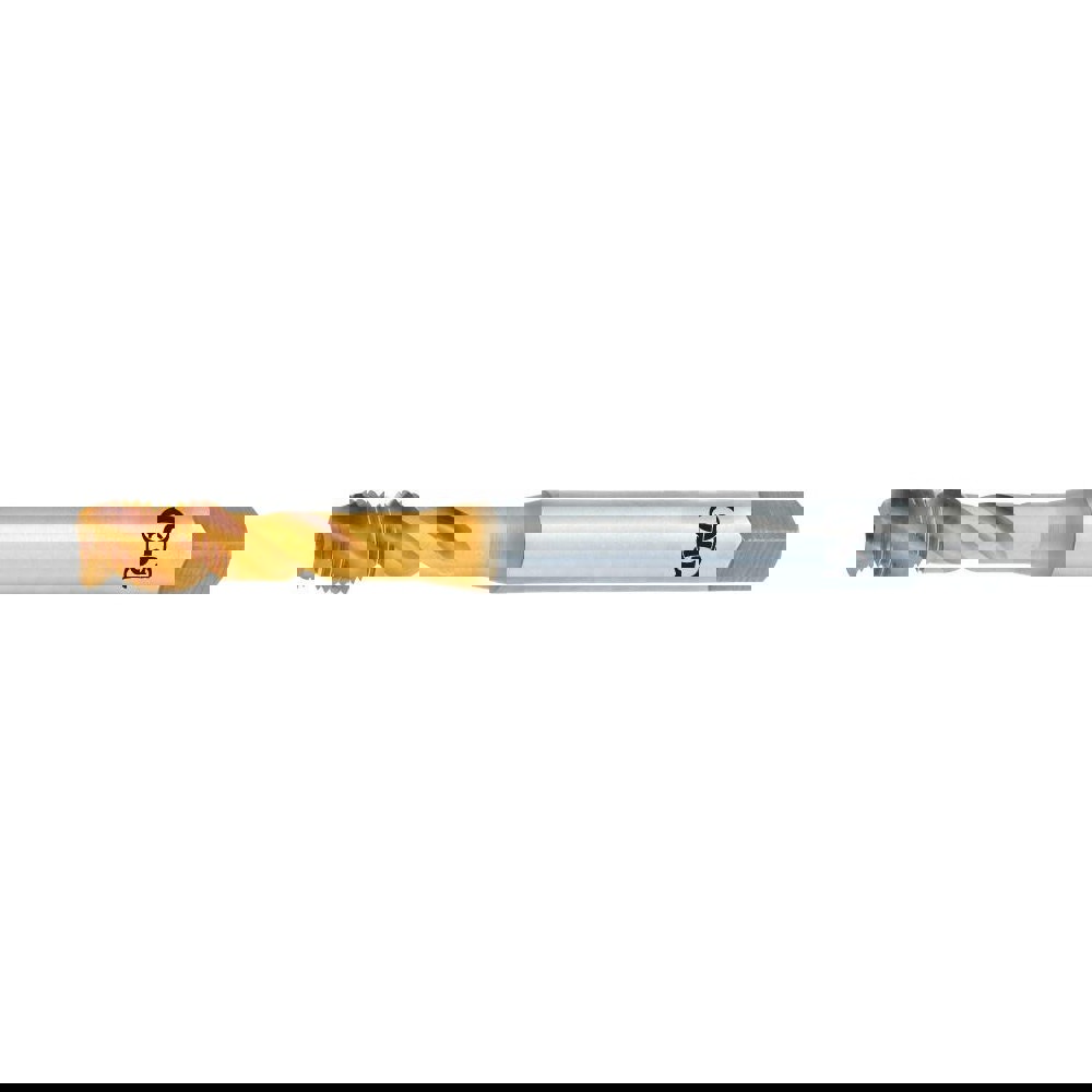 Spiral Flute Tap: 3/4-10, UNC, 4 Flute, Modified Bottoming Chamfer, 2B Class of Fit, Vanadium High-Speed Steel, TiN Finish