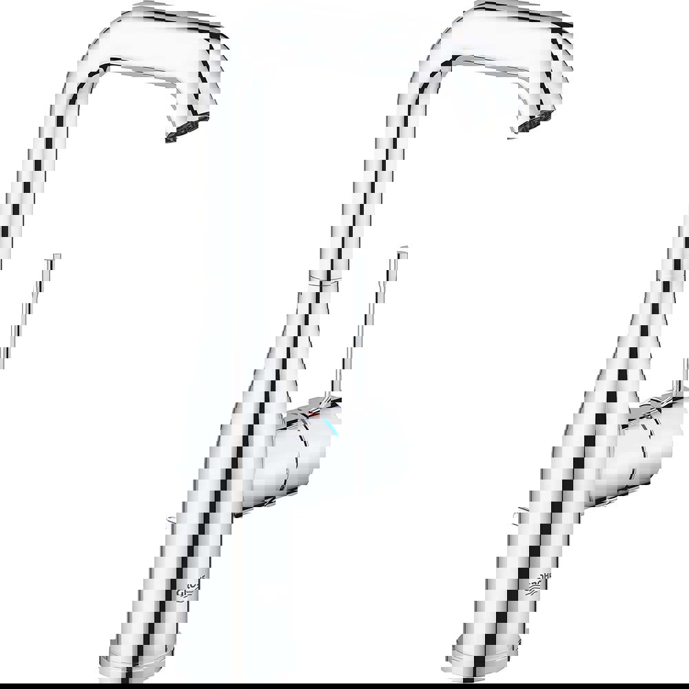 Lavatory Faucets; Spout Type: High Arc ; Handle Type: Lever ; Mounting Centers: Single Hole (Inch); Finish/Coating: Polished Chrome