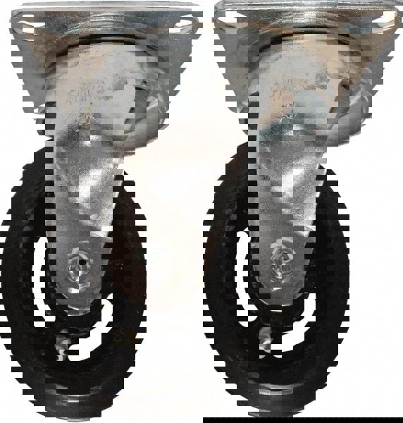 Swivel Top Plate Caster: Mold on Rubber, 4