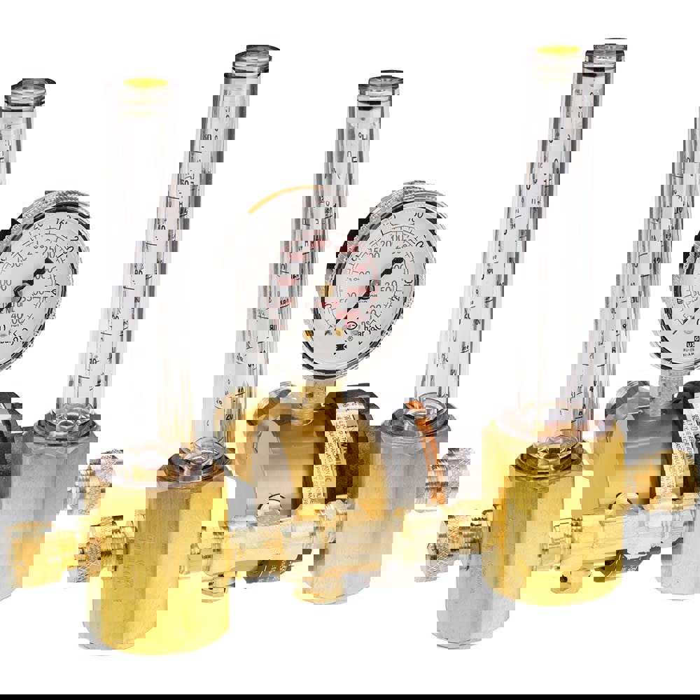 580 CGA Inlet Connection, Female Fitting, 3,000 Max psi, Argon/CO2/Helium Welding Regulator