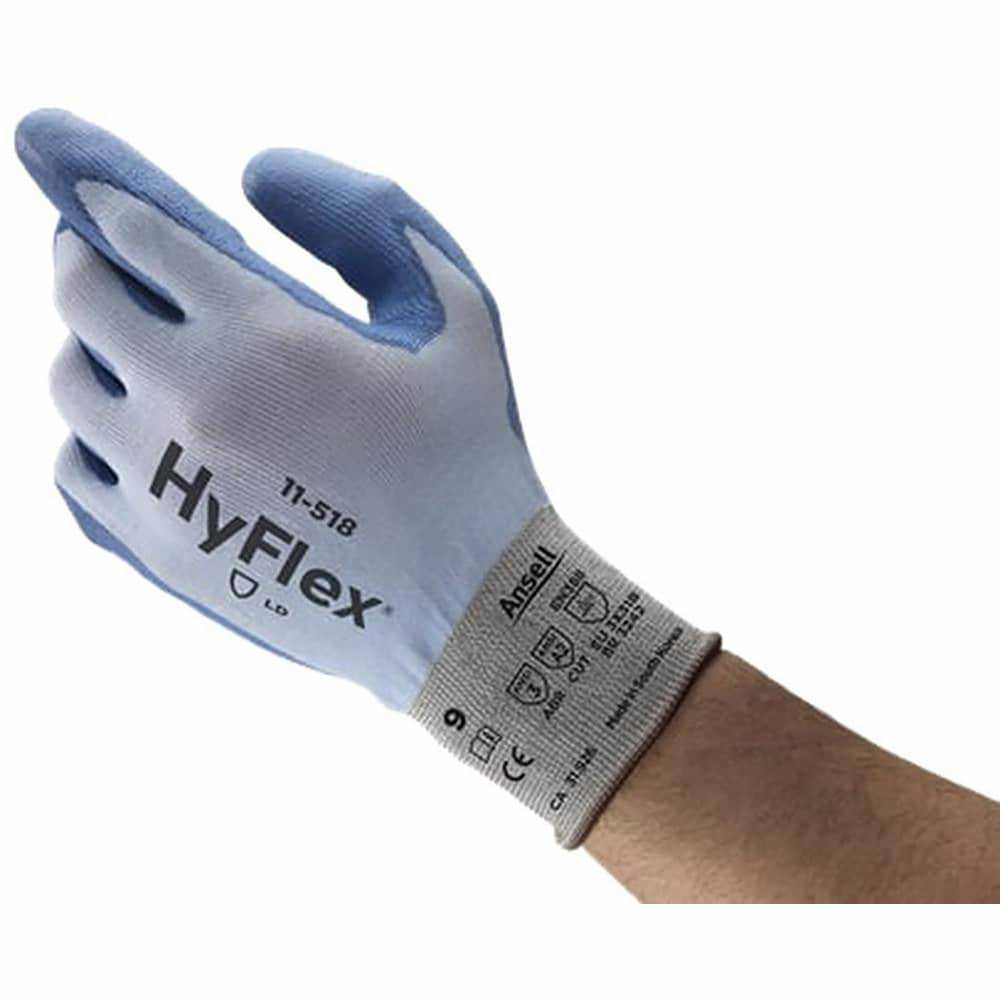 Cut-Resistant Gloves: Size X-Small, ANSI Cut A2, ANSI Puncture 2, Polyurethane, Series 11-518