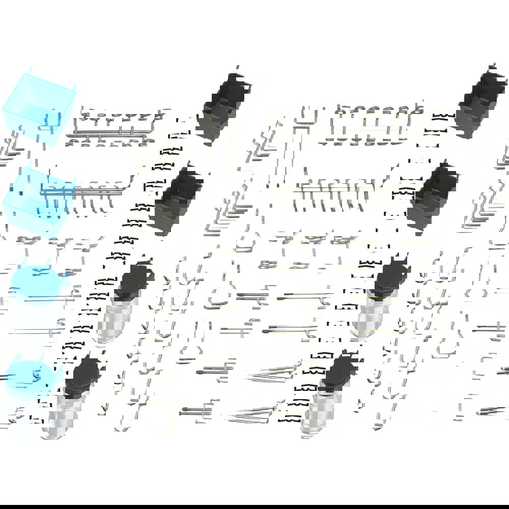 Pegboard Hook Sets; Set Type: Hooks ; Mount Type: Hanging ; For Use With: Pegboard ; Material: Plastic; Metal ; Number Of Pieces: 43.000