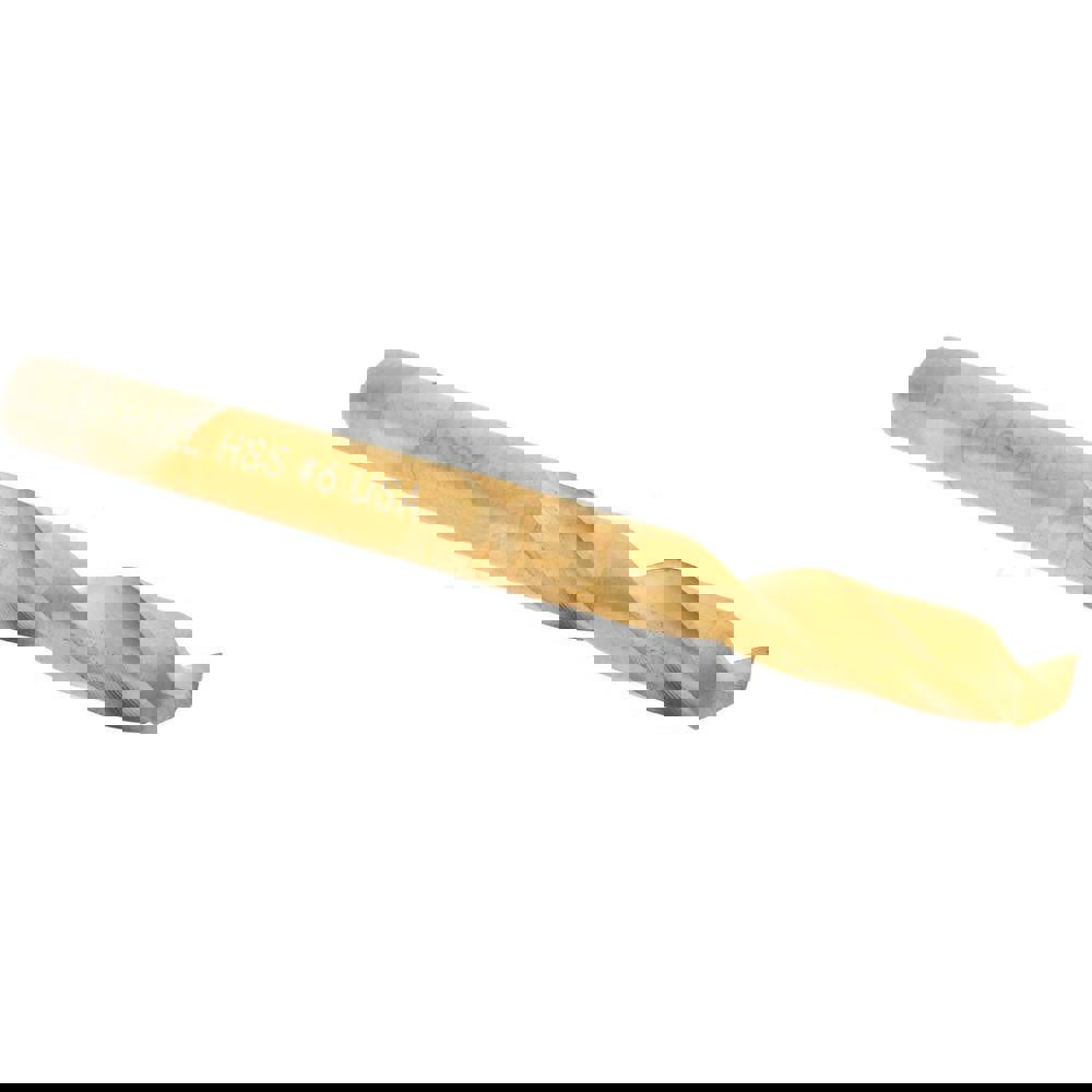 Screw Machine Length Drill Bit: Size #6, 135 deg Point, High-Speed Steel