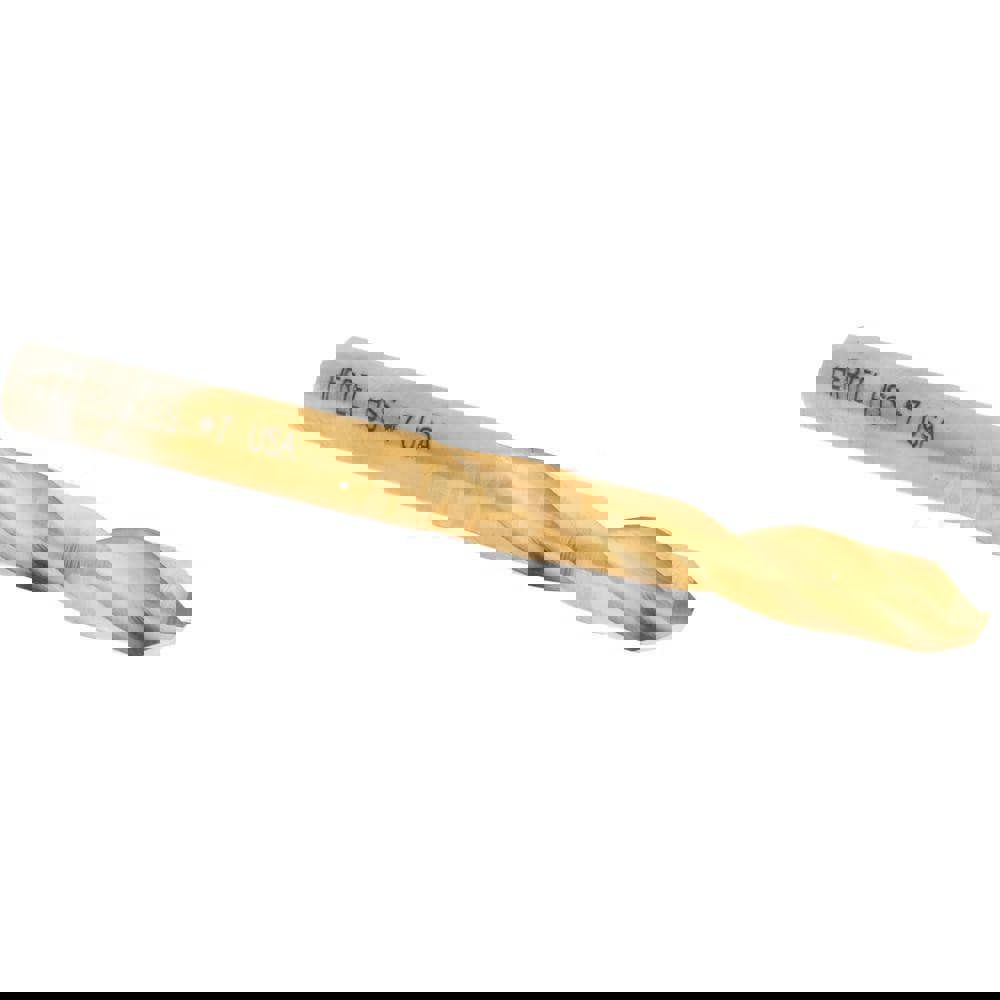 Screw Machine Length Drill Bit: Size #7, 135 deg Point, High-Speed Steel