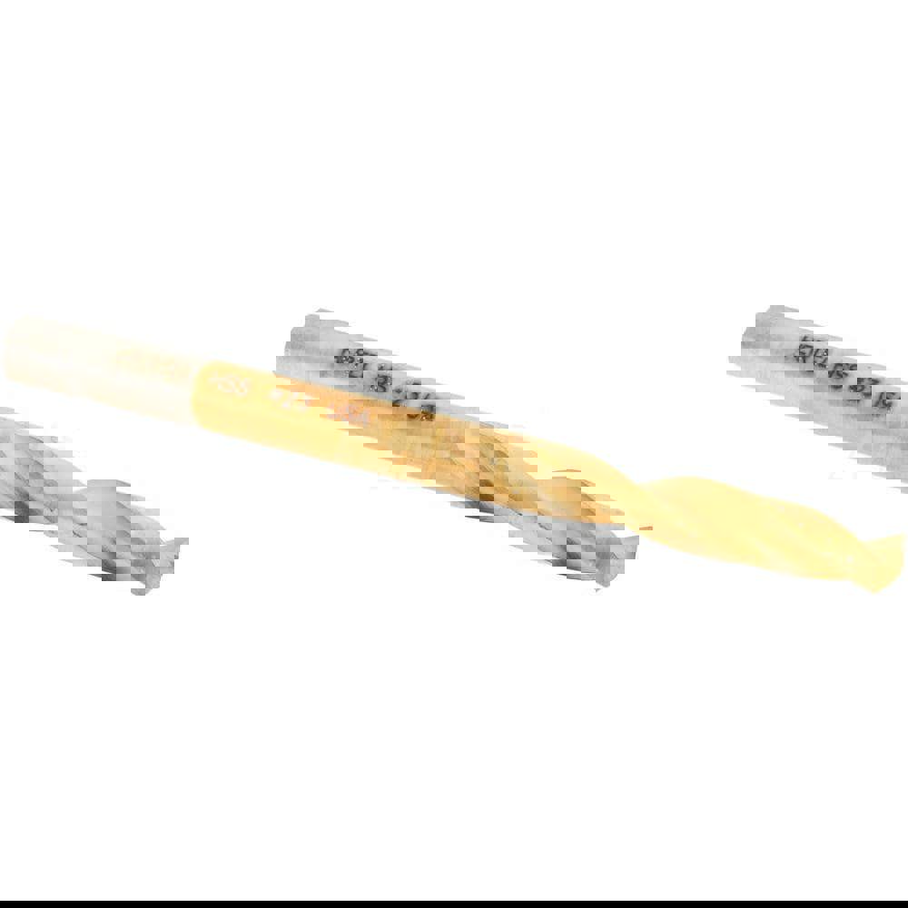 Screw Machine Length Drill Bit: Size #23, 135 deg Point, High-Speed Steel