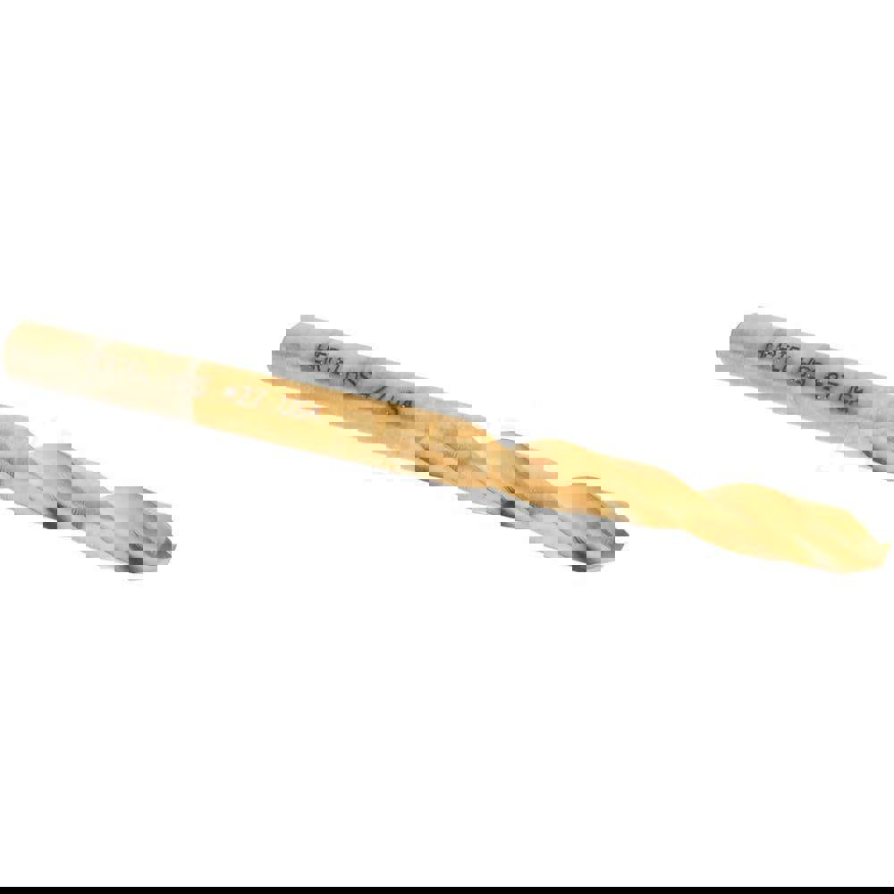 Screw Machine Length Drill Bit: Size #27, 135 deg Point, High-Speed Steel