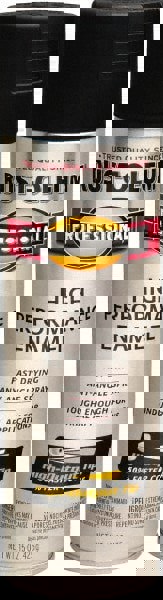 Rustproof Enamel Spray Paint: Black, Semi-Gloss, 15 oz