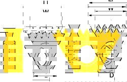 STN1624UNE KC635M Carbide Thread Mill Insert