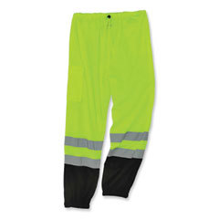 Work Pants: High-Visibility, Large & X-Large, Polyester, Lime, 40 to 46