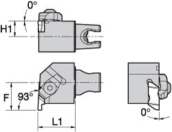 Modular Grooving Head: Right Hand, Cutting Head, System Size KM25, Uses NG2L Inserts