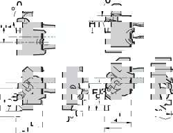 Modular Grooving Head: Right Hand, Cutting Head, System Size KM25, Uses NG3L Inserts