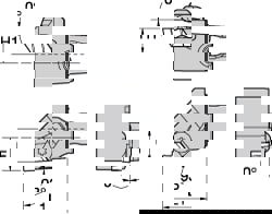 Modular Grooving Head: Right Hand, Cutting Head, System Size KM25, Uses NG2R Inserts