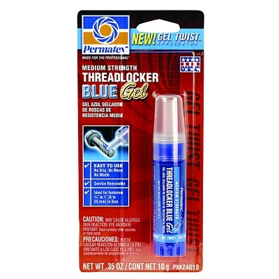 Threadlocker: Blue, Gel, 10 g, Tube