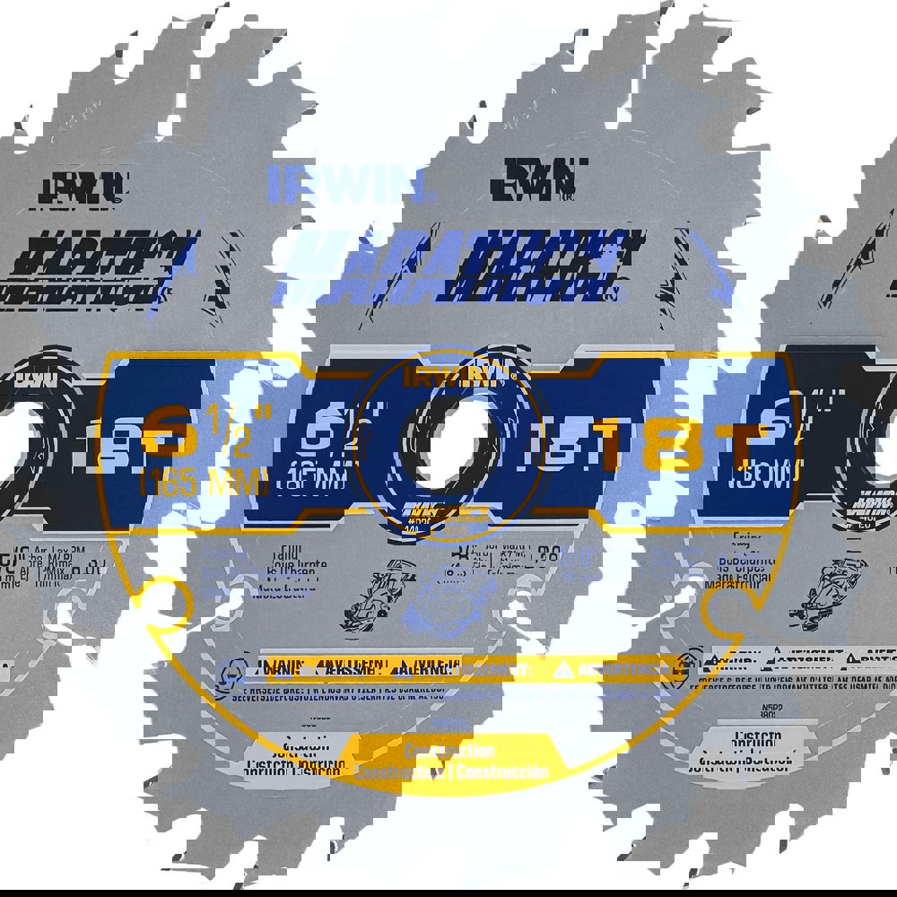 Wet & Dry Cut Saw Blade: 6-1/2