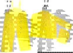 Suit with Pants: Size 2XL, Yellow, Polyester & PVC