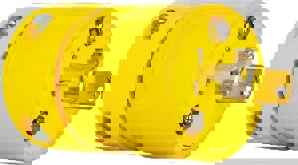 Locking Inlet: Plug, Industrial, L1-15, 125V, Yellow