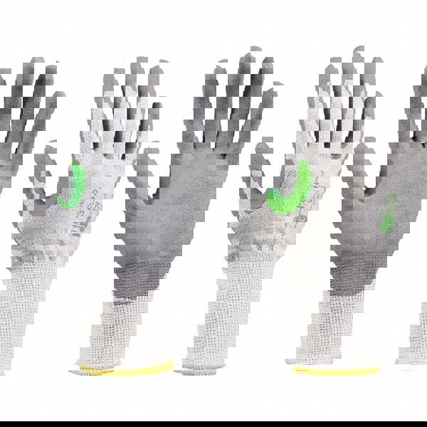 Cut, Puncture & Abrasive-Resistant Gloves: Size L, ANSI Cut A4, ANSI Puncture 1, Nitrile, HPPE