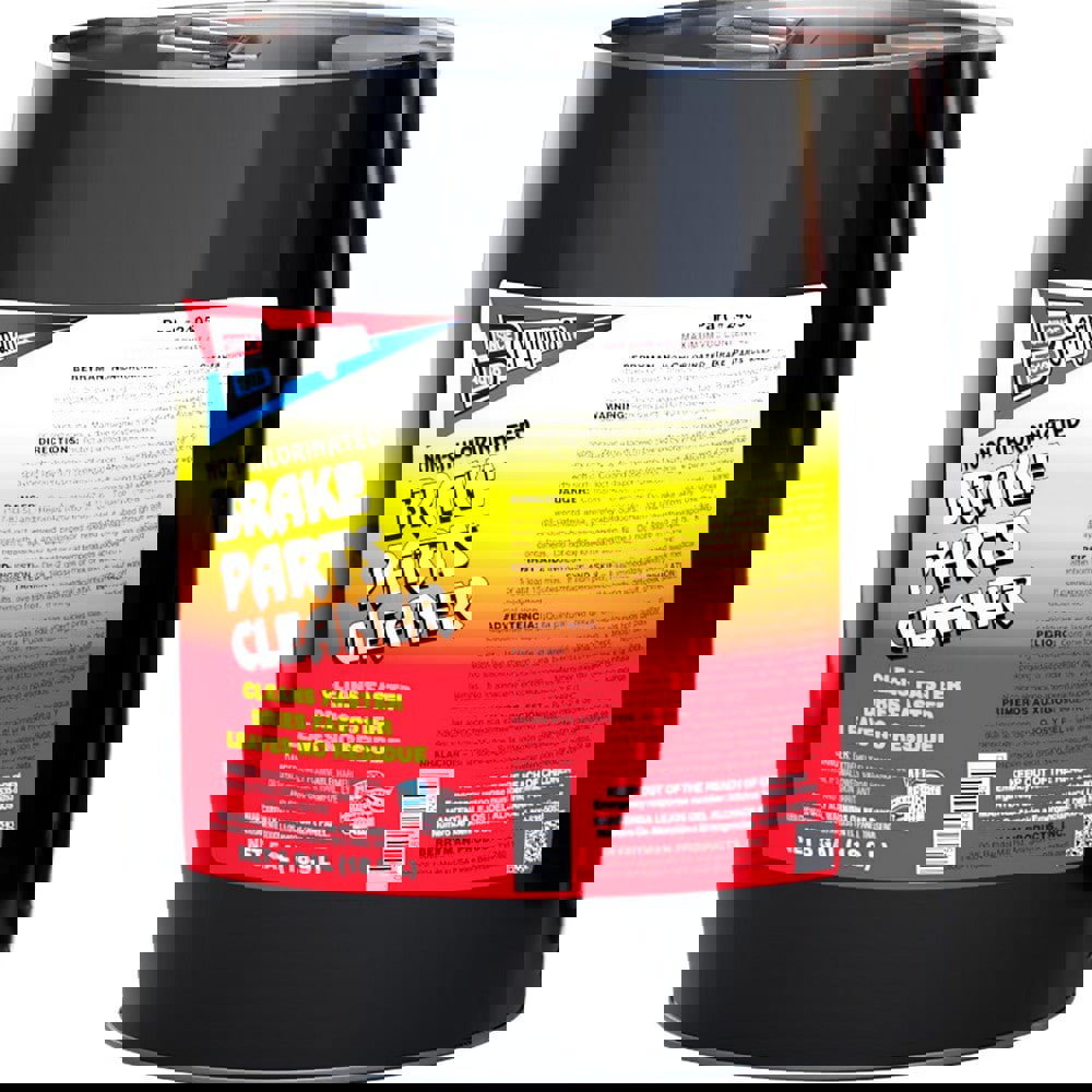 Automotive Cleaners & Degreaser; Product Type: Brake Parts Cleaner (VOC Compliant- all 50 states) ; Container Type: Pail ; Container Size: 5 gal (Pail) ; Flammability: Flammable ; Chlorinated: Yes ; UNSPSC Code: 47131828