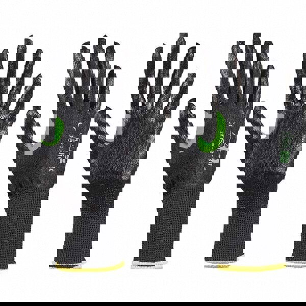 Cut, Puncture & Abrasive-Resistant Gloves: Size M, ANSI Cut A4, ANSI Puncture 1, Nitrile, HPPE