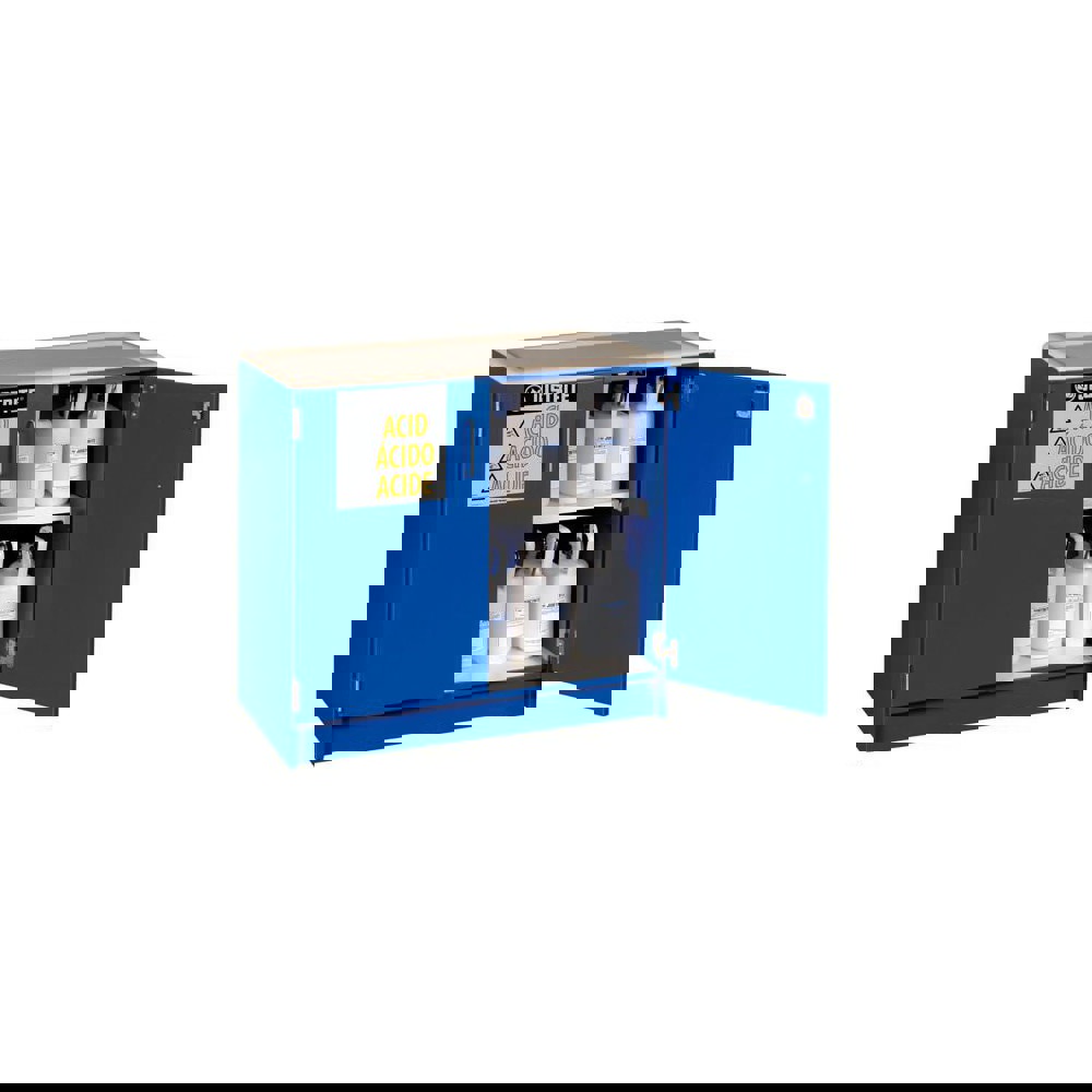 Under the Counter Cabinet: Manual Closing, 1 Shelf, Blue