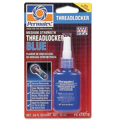 Threadlocker: Blue, Liquid, 10 mL, Bottle