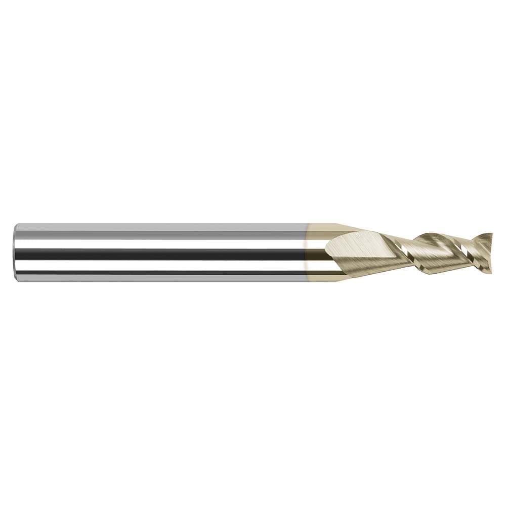 Square End Mill: 3/16'' Dia, 5/8'' LOC, 3/16'' Shank Dia, 2'' OAL, 2 Flutes, Solid Carbide
