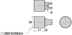 1.26 Inch Nose Diameter, KM25 Tool Holder Gage Bar