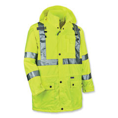 Work Jacket: Size X-Large, Polyester, Zipper & Snaps Closure