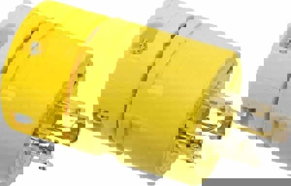 Straight Blade Plug: Industrial, L7-15, 277VAC, Yellow