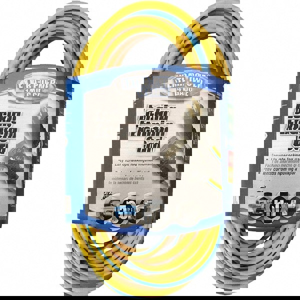 50', 14/3 Gauge/Conductors, Blue & Yellow Locking Extension Cord