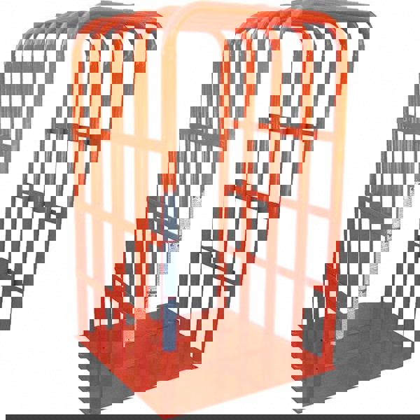 Tire Cage: Steel, Heavy-Duty Steel Construction, Use with OTR