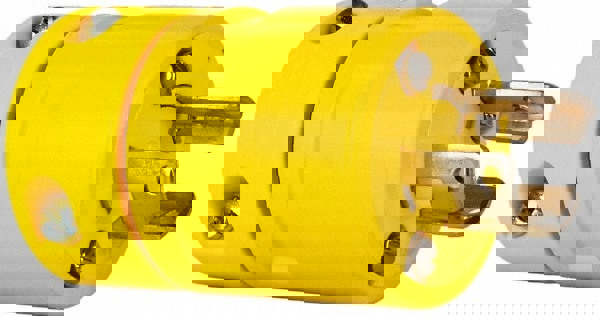 Locking Inlet: Plug, Industrial, L5-15, 125V, Yellow