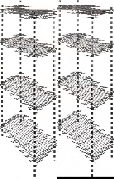 Starter Unit Wire Shelving: 4 Shelves