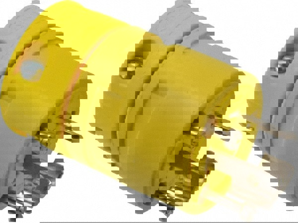 Straight Blade Plug: Industrial, L6-15, 250VAC, Yellow