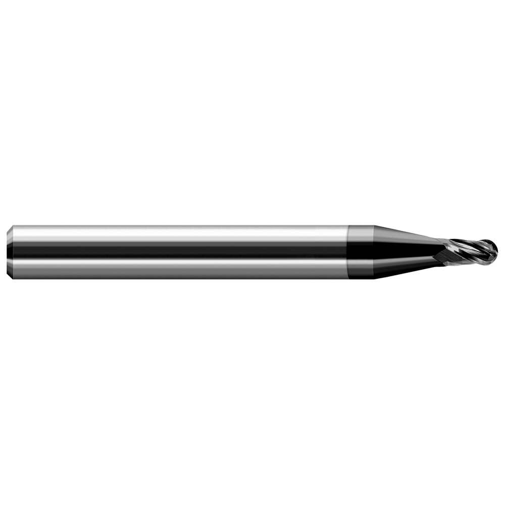 Ball End Mills; Mill Diameter (Inch): 1/64 ; Mill Diameter (Decimal Inch): 0.0150in ; Number Of Flutes: 2 ; End Mill Material: Solid Carbide ; Shank Diameter (Inch): 1/8in ; Shank Diameter (Decimal Inch): 0.1250