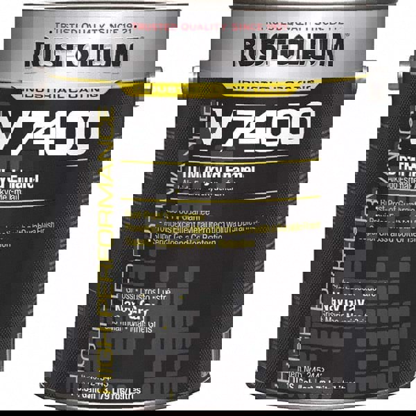 Alkyd Enamel Paint: 1,280 fl oz, Gloss, Navy Gray