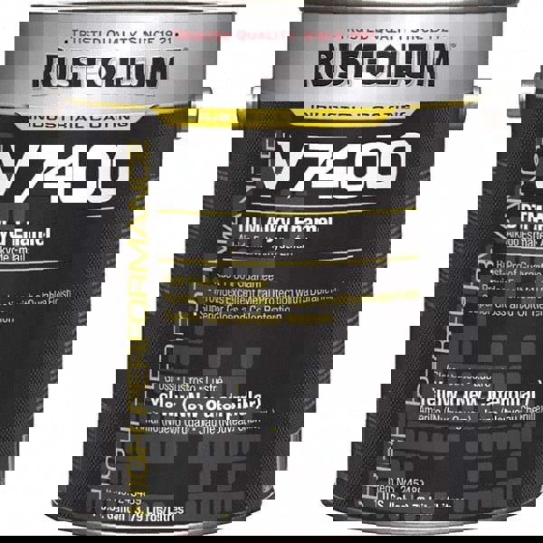 Alkyd Enamel Paint: 1,280 fl oz, Gloss, Yellow (New Caterpillar)