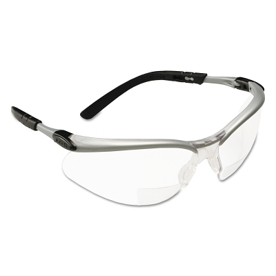 BX READER SILVER/BLACK FRAME CLEAR LENS