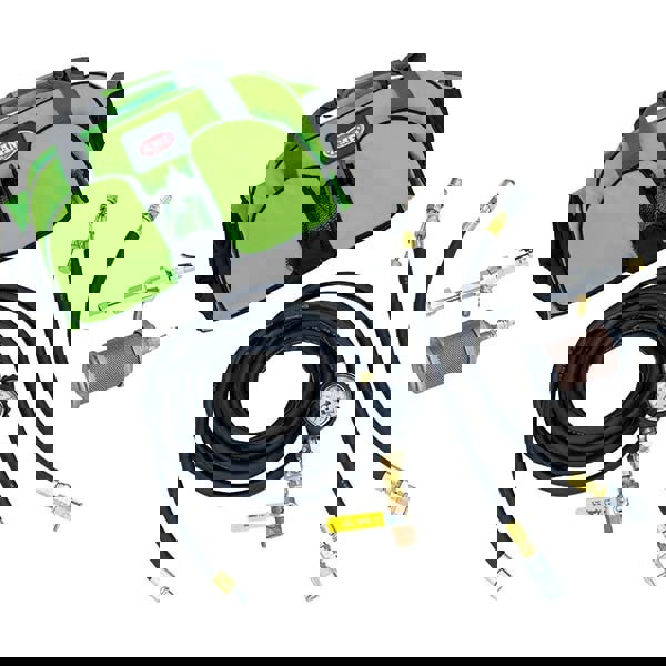 Tire Inflators; Tool Type: Inflation/Deflation Safety Device ; Power Source: Air Compressor ; Number Of Pieces: 1.000 ; Maximum Working Pressure (Psi - 3 Decimals): 300.000 ; Hose Length (Inch): 240.0000 ; UNSPSC Code: 25172100