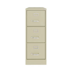 Vertical File Cabinet: 3 Drawers, Steel, Putty