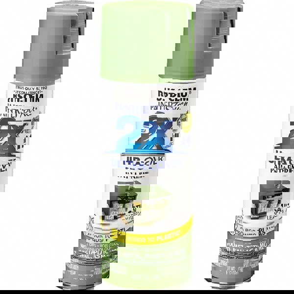 Enamel Spray Paint: Leafy Green, Satin, 12 oz