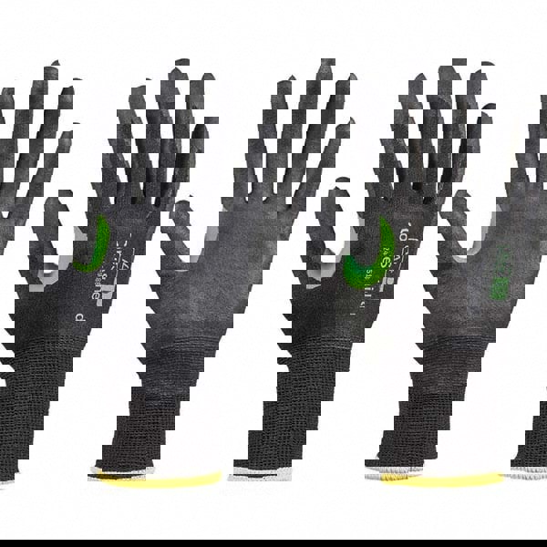 Cut, Puncture & Abrasive-Resistant Gloves: Size XL, ANSI Cut A4, ANSI Puncture 1, Nitrile, HPPE